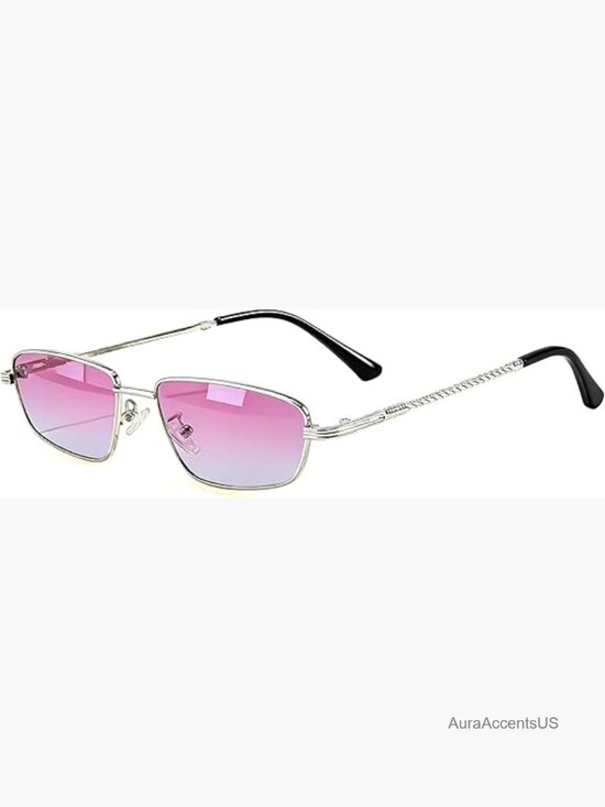 Retro Small Square Sunglasses UV400 Protection Metal Frame main image 5